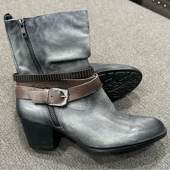 Earth Shoes - Earth Spruce Dark Grey Leather Ankle Boots Size 8/8.5